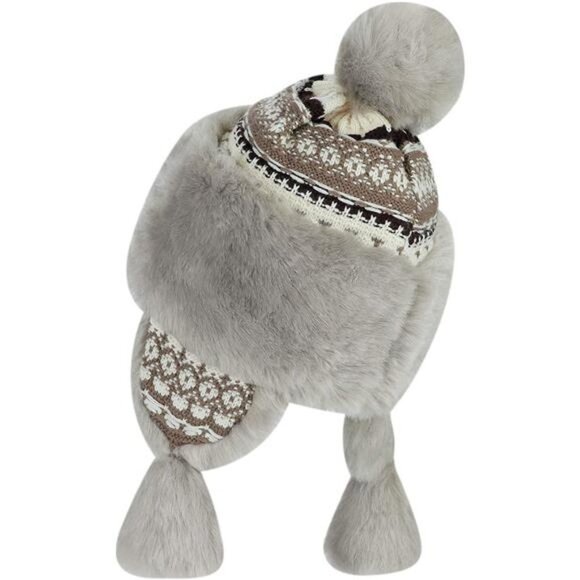 Elegant Gray Fur Trapper Hat - Picture 2 of 5